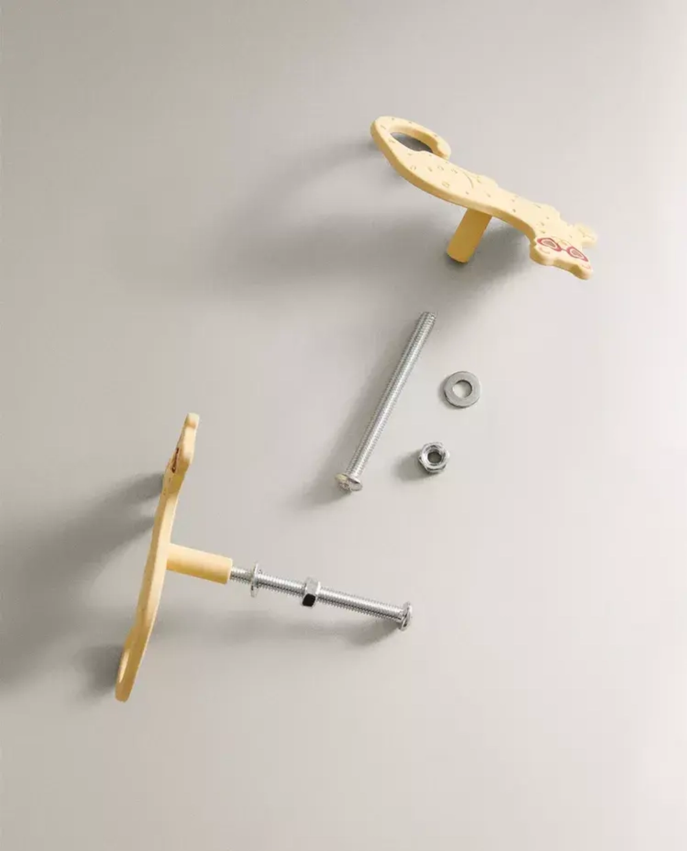 ZARA HOME НАБОР ДЕТСКИХ МЕБЕЛЬНЫХ РУЧЕК (2 ШТ.), ЖЕЛТЫЙ