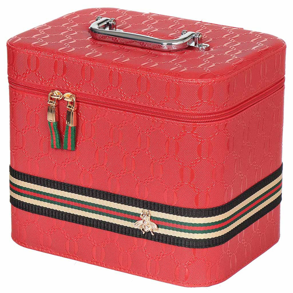 Шкатулка-кейс для украшений и косметики, искусственная кожа, 24х17х21 см, в асс, Y3-1726/318884