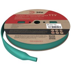Термоусадочная трубка ЭРА NO-224-333 ТТУ нг-LS 20/10 зелёная рулон 100 м