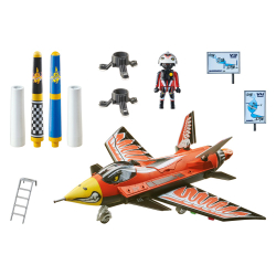 Игровой набор Playmobil 70832 Воздушное каскадёрское шоу Реактивный самолёт Орёл 70832 45 деталей — фото 2