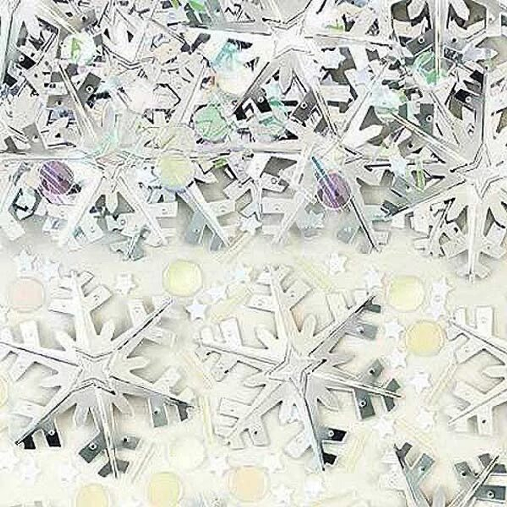 Конфетти Снежинки большие метал 14гр