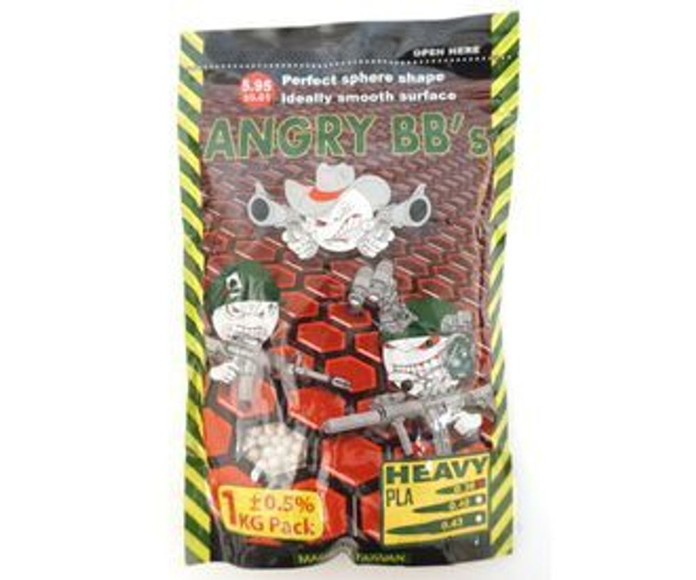 Шарики ANGRY BBs® 0,36 (белые, 1кг. пакет) AG-036