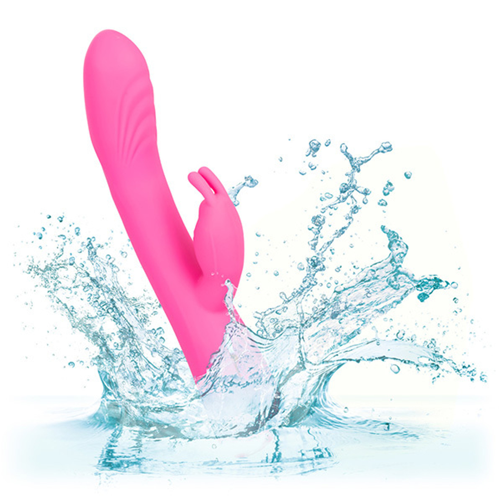 Розовый вибратор-кролик 22,75см California Exotic Elite Rocking Jack Rabbit SE-0615-05-3