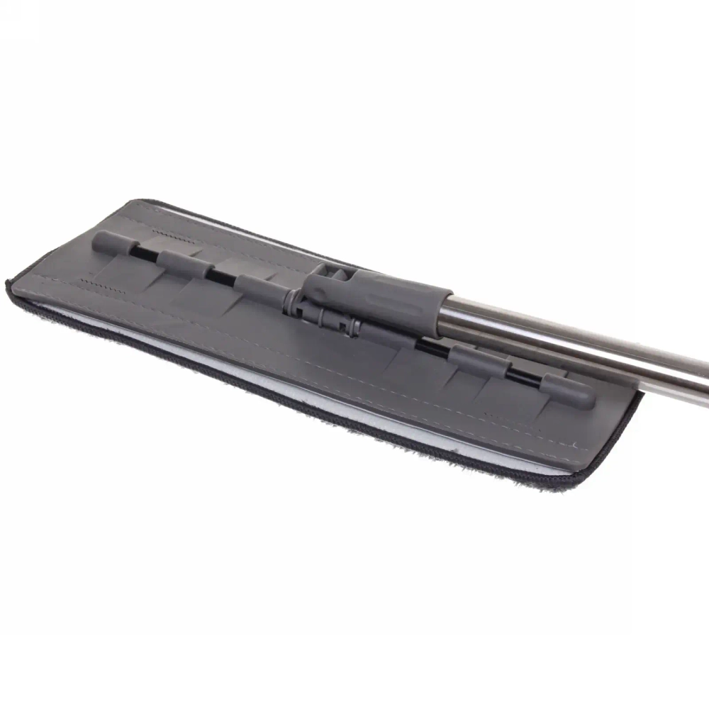 Швабра с насадкой из микрофибры на липучке силиконовое основание