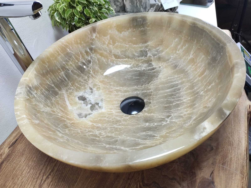 Раковина из оникса Bowl Grey Medium TinLip BO-61032 45*45*17
