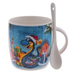 GAEM Кружка с ложкой, 300 мл, L13 W9 H9 см