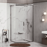 Душевой уголок WasserKRAFT Naab 86S11 90х90 стекло прозрачное/профиль серебро