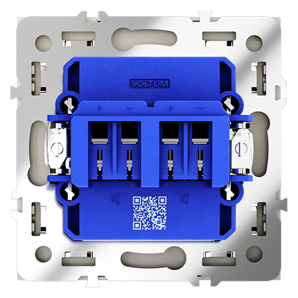 Розетка акустическая встраиваемая 4-местная, (сталь) Voltum S70 VLS060305