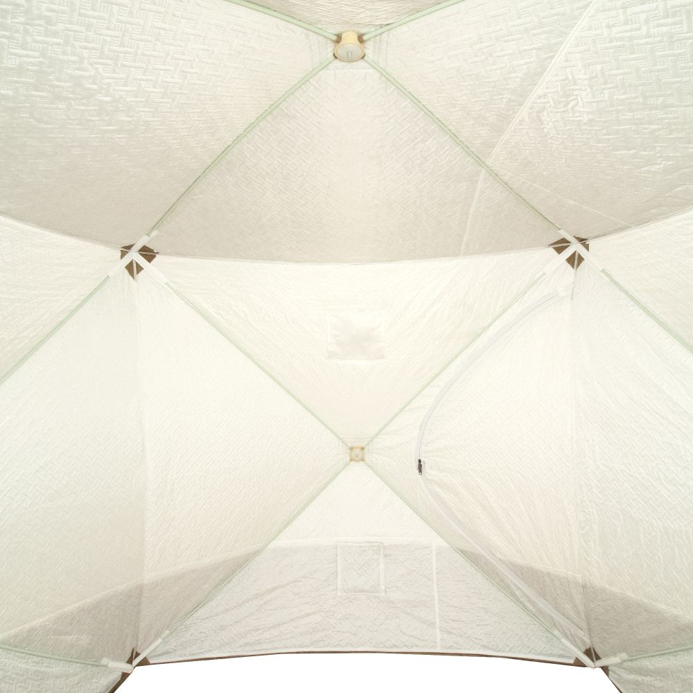 Палатка зимняя куб СЛЕДОПЫТ &quot;Premium Long&quot; 2,35х2,0 м, S по полу 4,7 кв.м, 3 слоя, цв. оливковый/бел