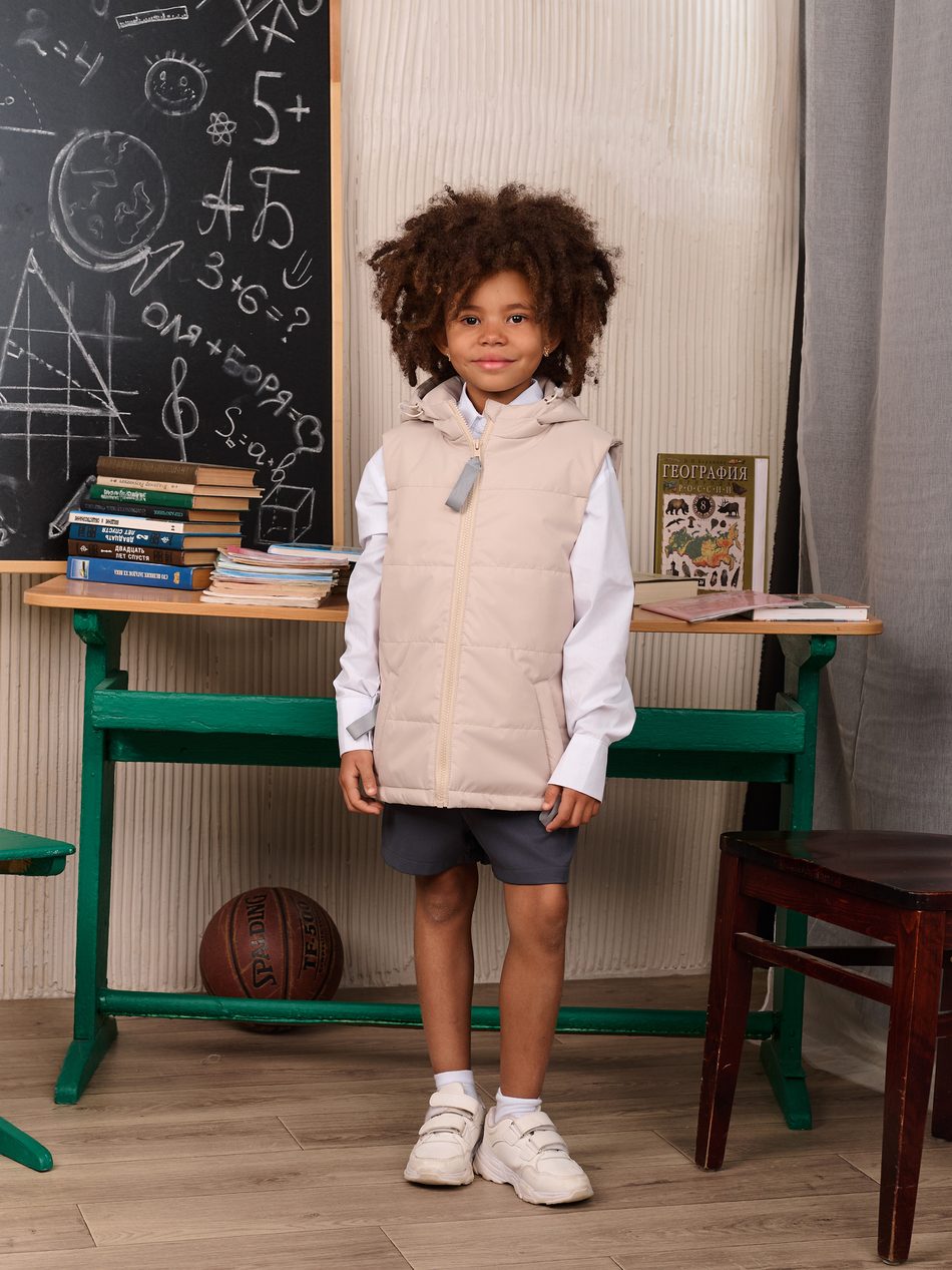 Жилет детский  SCHOOL бежевый