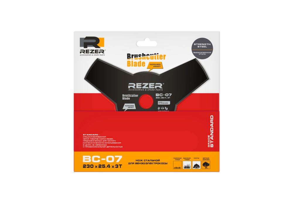 Нож для бензо/электрокосы ВС-07 General 230х25,4х1,8