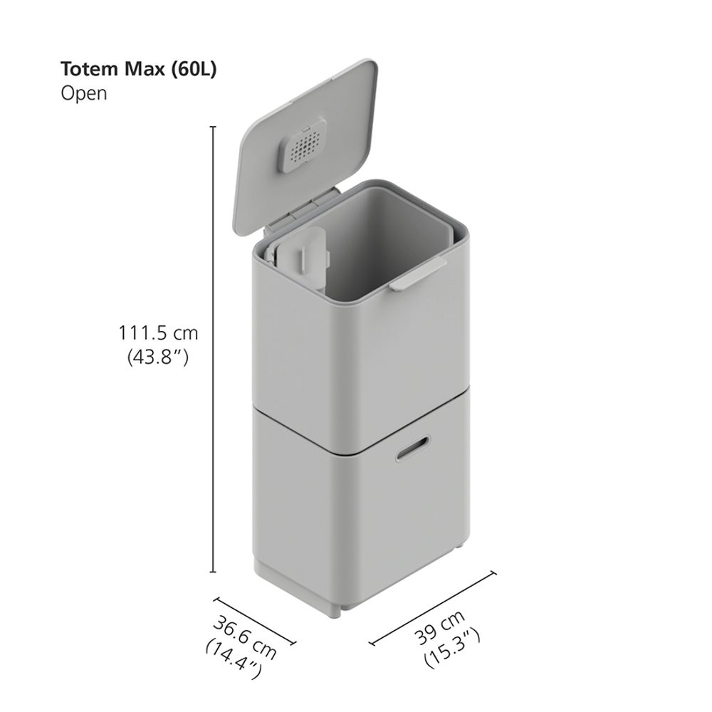 Joseph Joseph Контейнер для мусора с двумя баками Totem Max 60 л белый