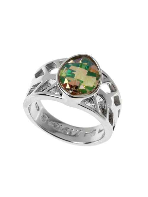 "Алахира" кольцо в родиевом покрытии из коллекции "Грани" от Jenavi