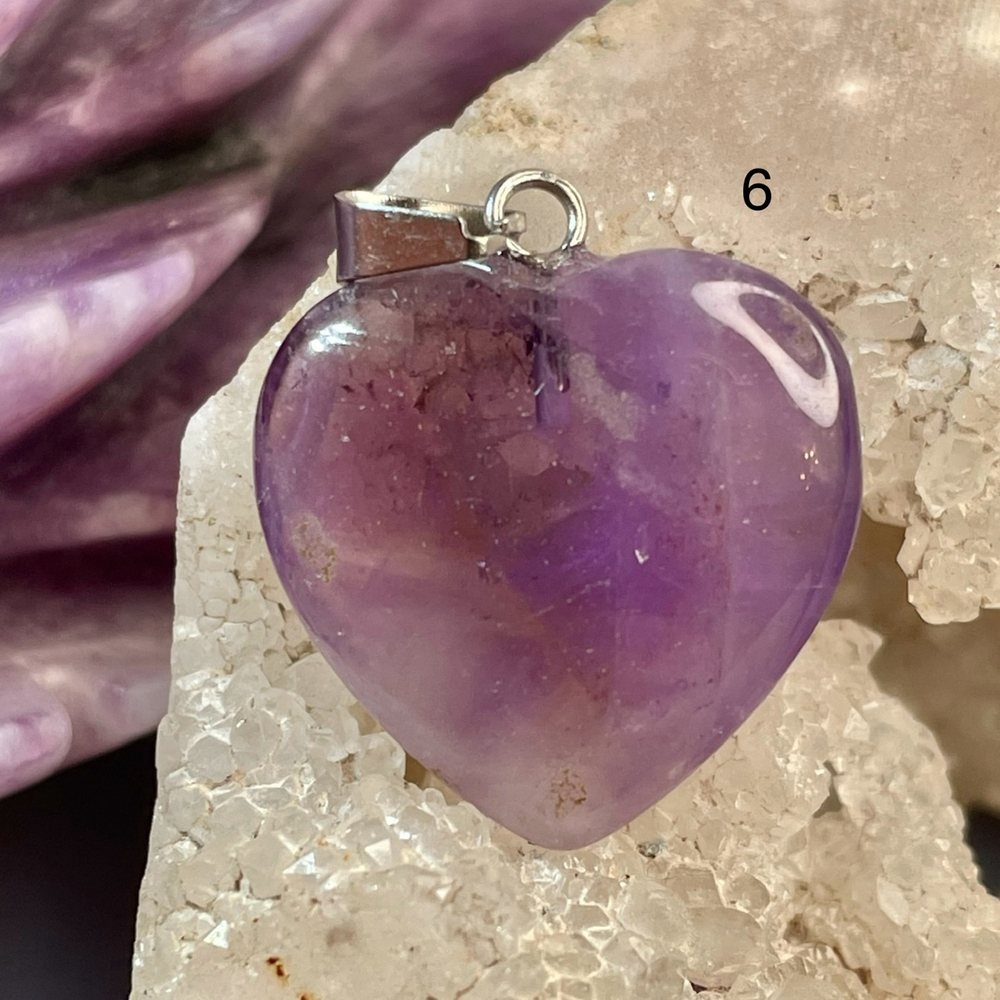 47841 Аметист Кулон сердце 20мм