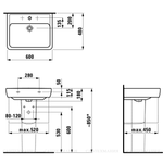 8189520001041 УМЫВАЛЬНИК LAUFEN PRO 60