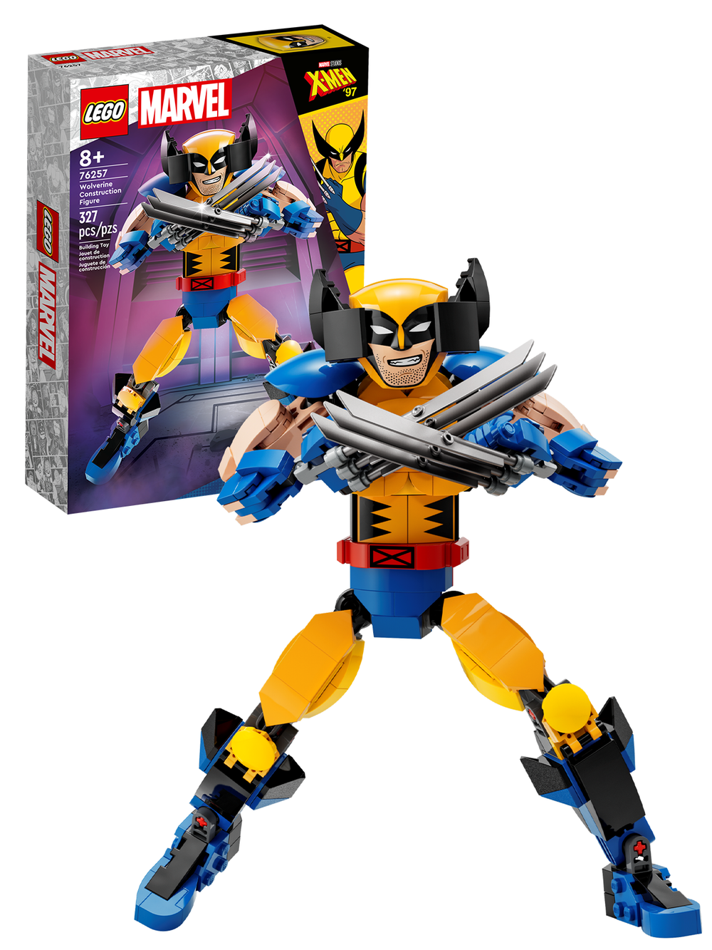 Конструктор Лего Супер Хирос Сборная фигурка Росомахи 76257 | LEGO Marvel Wolverine Construction Figure 327 деталей 8+