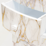 Комод 4 ящика, Белый мрамор, 38х47х98 см, бел, РП-451, Росспласт