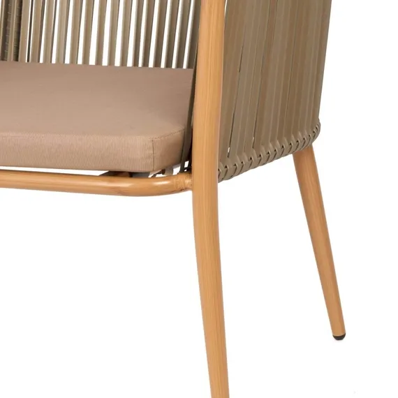 Уличный диван Cara 126 см, светло-коричневый