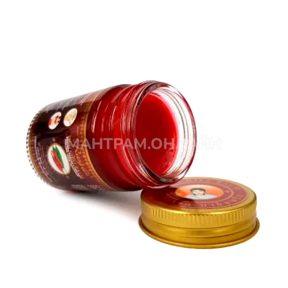 Бальзам Rasyan Thai Chili Balm с тайским перцем чили (красный) против боли в мышцах, голове и суставах 50 г