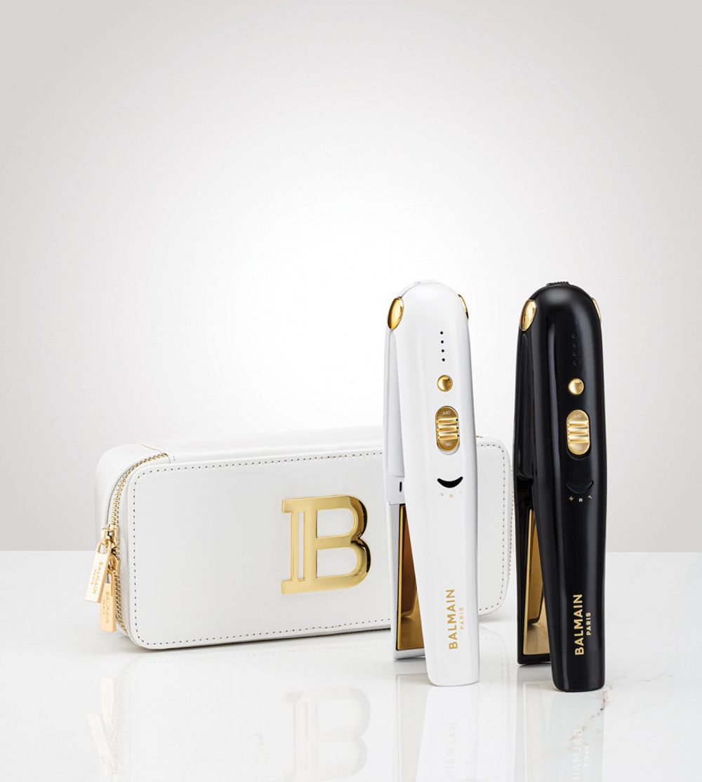 Balmain Hair Утюжок беспроводной цвет белый + золотой B714 Limited Edition Cordless Straightener FW21 Black Gold