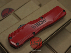 Нож Kershaw Livewire 9000 - рукоять красная, 50 лет, клинок блэквош