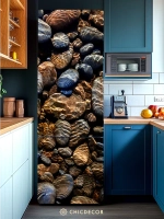 Наклейка интерьерная на холодильник природа камни