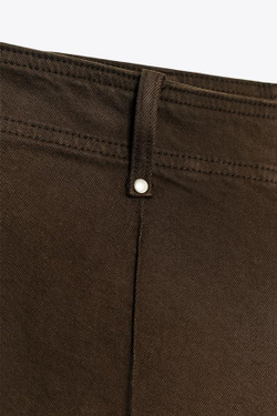 ZARA ДЖИНСЫ WIDE LEG С ВЫСОКОЙ ПОСАДКОЙ — ZW COLLECTION, ШОКОЛАДНЫЙ