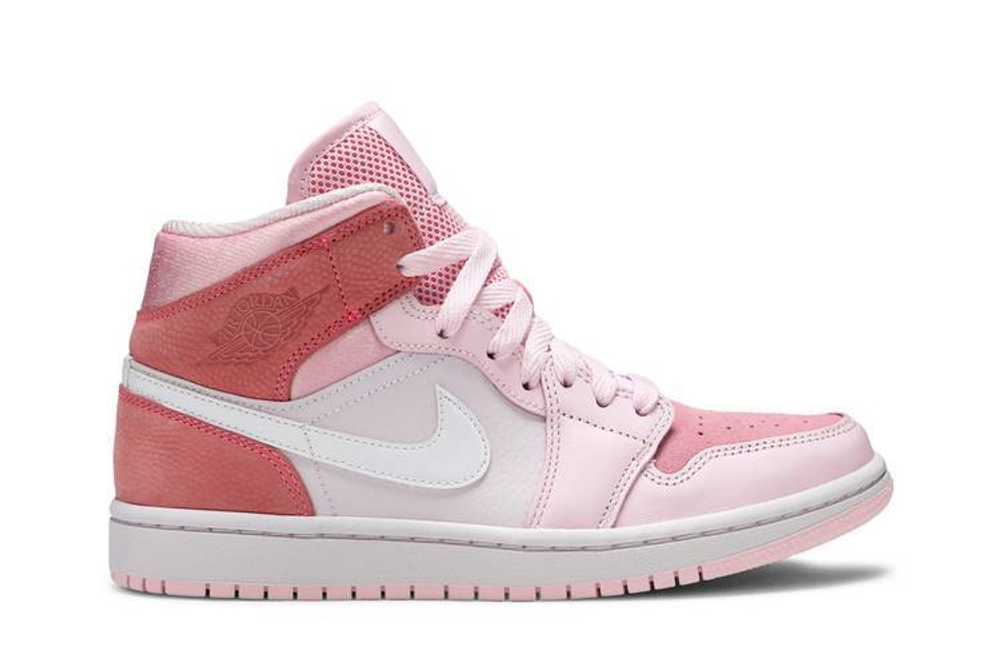 Кроссовки Jordan Air Jordan 1 Mid Digital Pink (Женская размерная сетка)