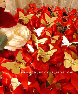 Бабочки с гравировкой, 10 шт.