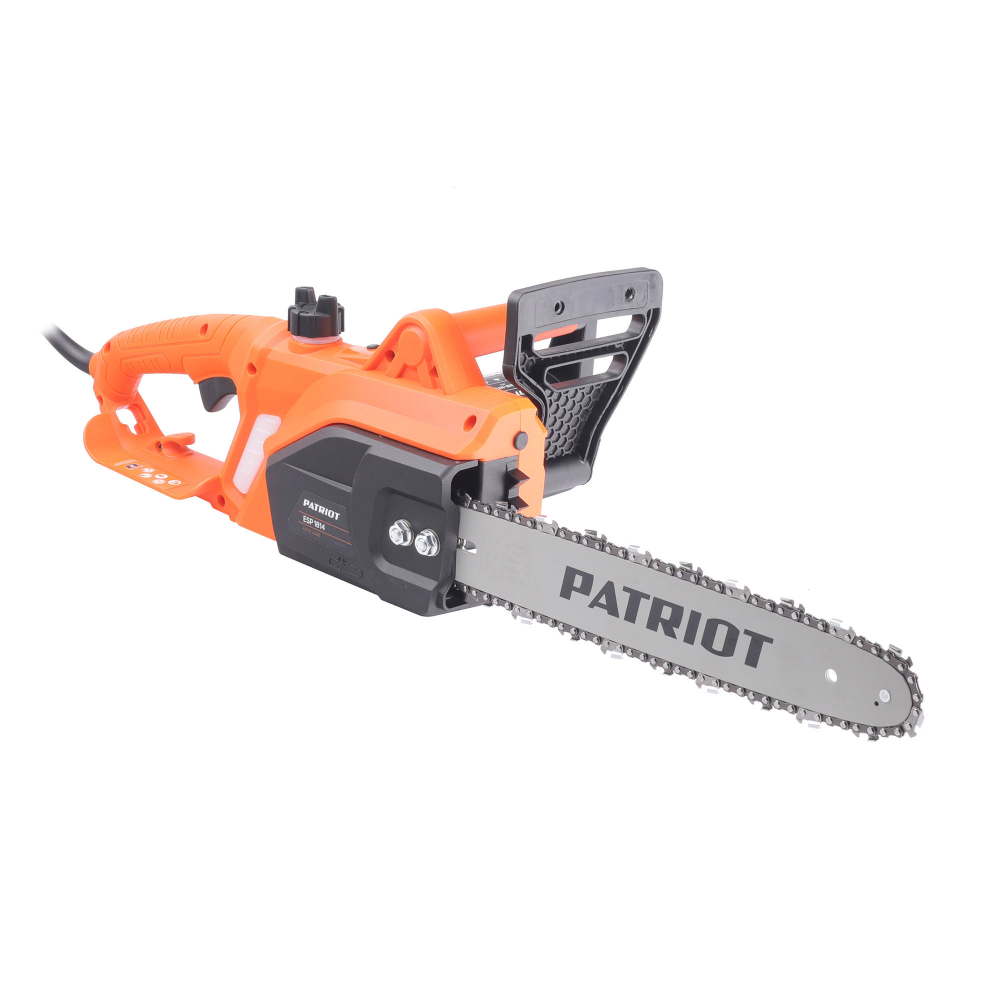 Пила цепная электрическая PATRIOT ESP 1814, 1.8кВт, шина 14" цепь 3/8 1,3мм 53 зв, поперечный двигатель