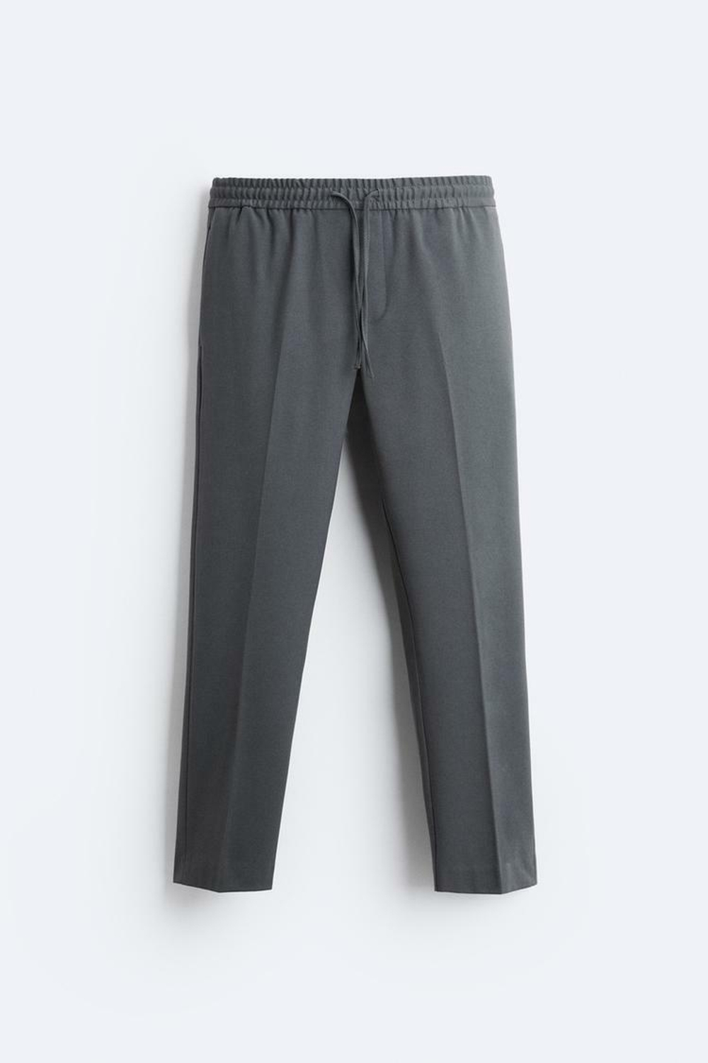 ZARA БРЮКИ-ДЖОГГЕРЫ КОМФОРТНОЙ ПОСАДКИ, ЦЕМЕНТНЫЙ