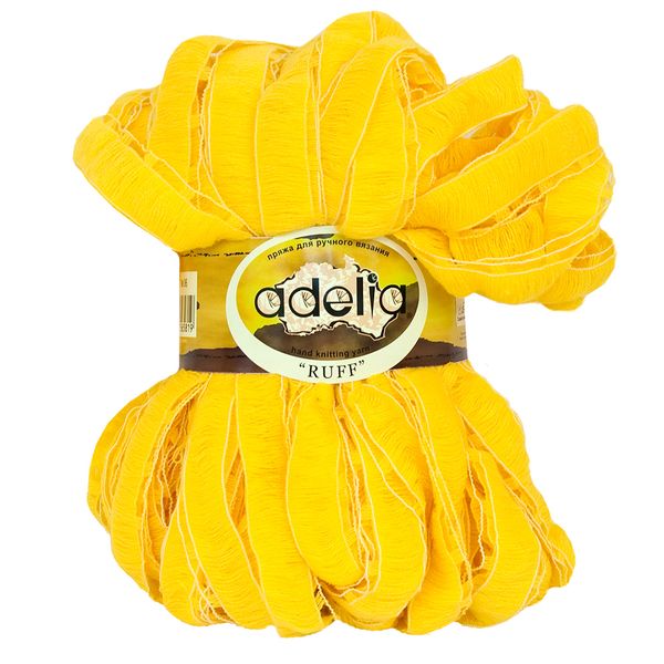 Пряжа Adelia Ruff / уп.2 мот. по 150г, 60м, 06 желтый /Распродажа/