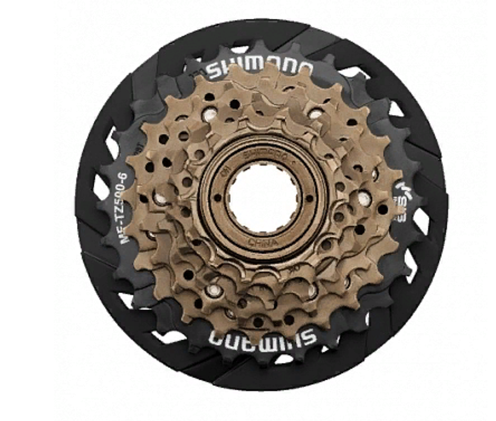 Трещотка MF-TZ500-CP SHIMANO 6 скоростей, 14-28 зубьев, с защитой цепи