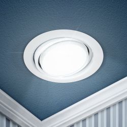 KL35 А WH /1 Светильник ЭРА под лампу Gx53 поворотный, 220V, 13W, белый | Встраиваемые светильники Для ламп GX53