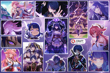 Стикерлист "Геншин импакт - Инадзума (электро семья)"