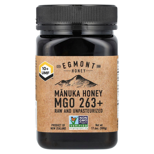 Egmont Honey, Мед манука, необработанный и непастеризованный, UMF 10+, MGO 263+, 500 г (17,6 унции)