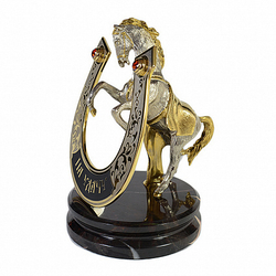 Конь с подковой "На счастье" с яшмой