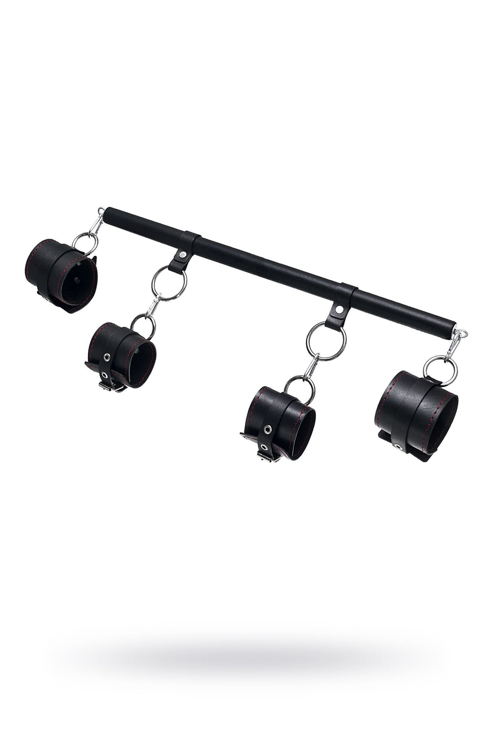 Черная распорка с 4 манжетами для рук и ног