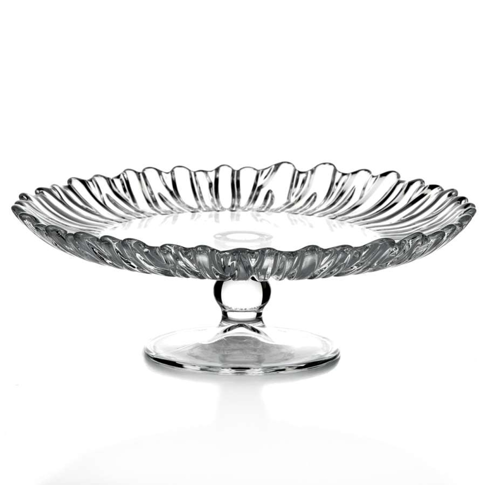 Блюдо на ножке Aurora из стекла 20.5 см