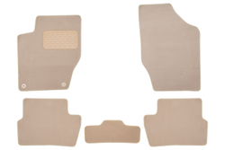 Коврики в салон для PEUGEOT 308 2007-2011, 2011-2015, хэтчбек, 5 шт. (текстиль, бежевые) KLEVER04381122112KH