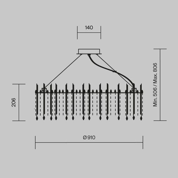 Подвесная люстра Maytoni Rocio MOD036PL-18N