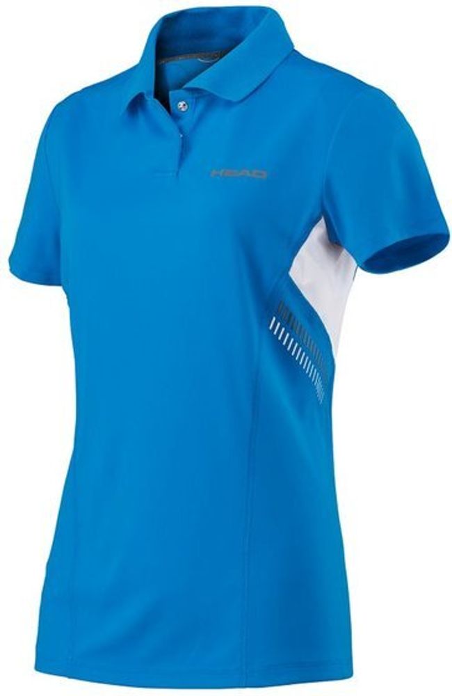 Футболка для девочки теннисная Head Club Technical Polo Shirt G - blue