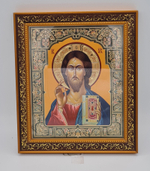 Икона баг.15*18 кон. Спаситель зел/ор/ж/ф(БоГ) 10681478