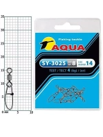 Карабин с вертлюгом для рыбалки SY-3025 №02 (упк. 8 шт.)