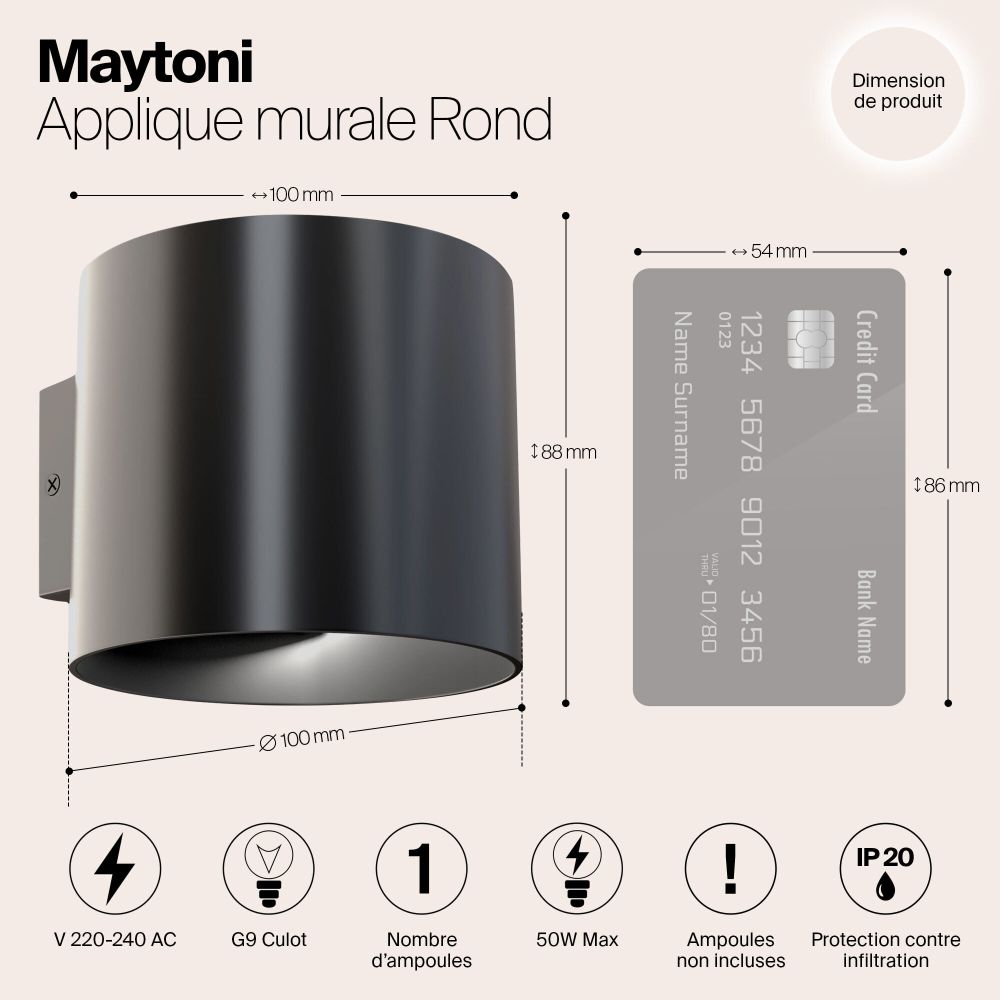 Настенный светильник (бра) Technical C066WL-01B