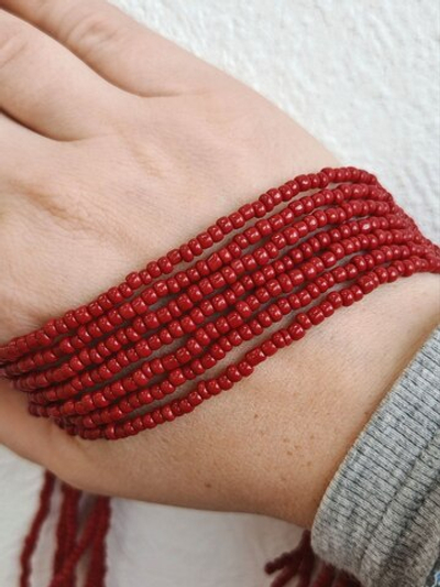 яс3-к Стекло японское 3мм красный, некалибр., нить 40см