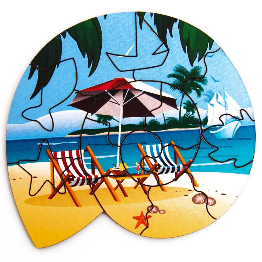 Пазл малый "Пляж" (в мешочке)