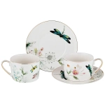 Чайный набор 4 предмета (2 кружки 250мл+2 блюдца) «Стрекоза»