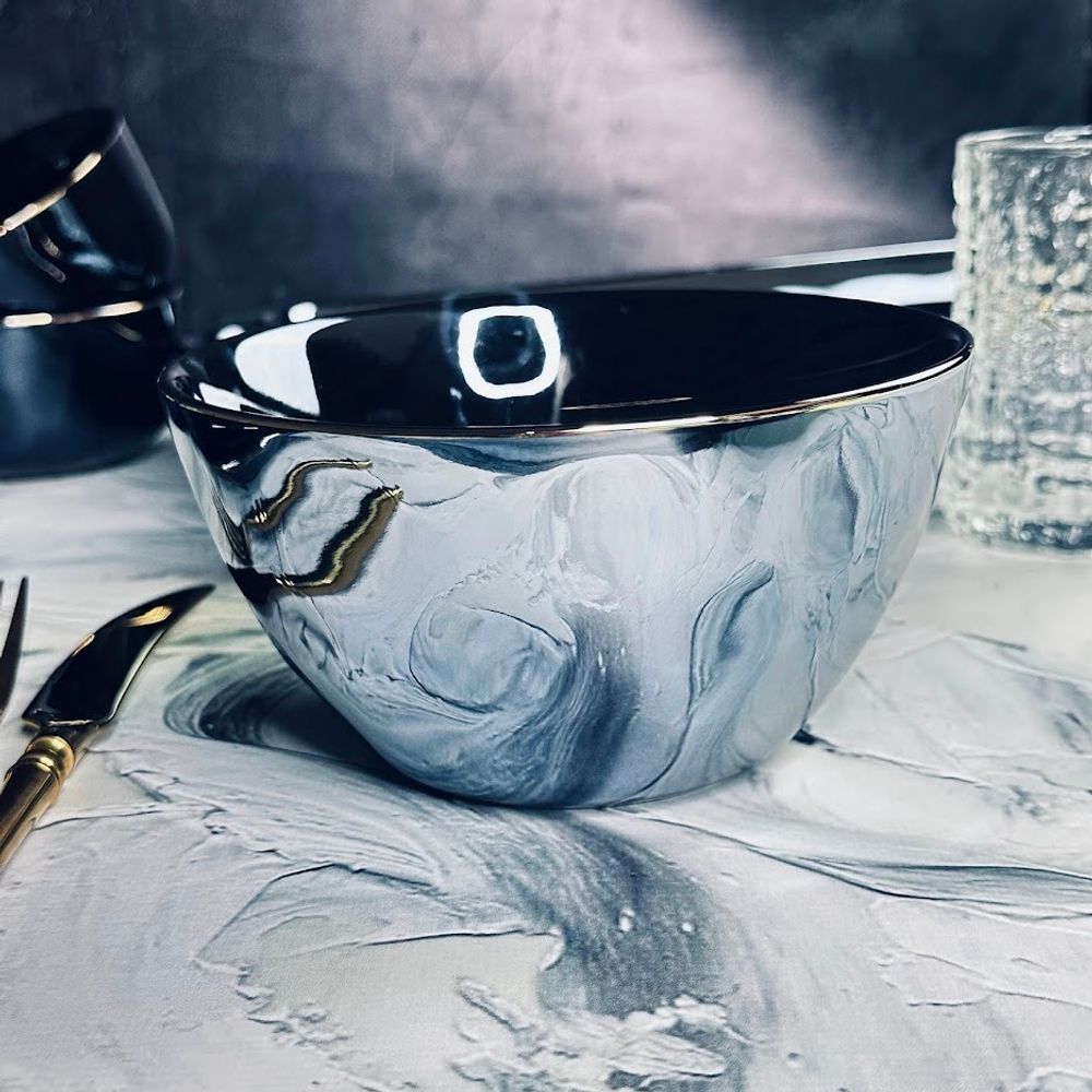 Lenardi 102-121 Салатник 15см STORM в под.уп.(х24)Фарфор