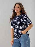 Футболка Фк-193/синий-крупныйгорох